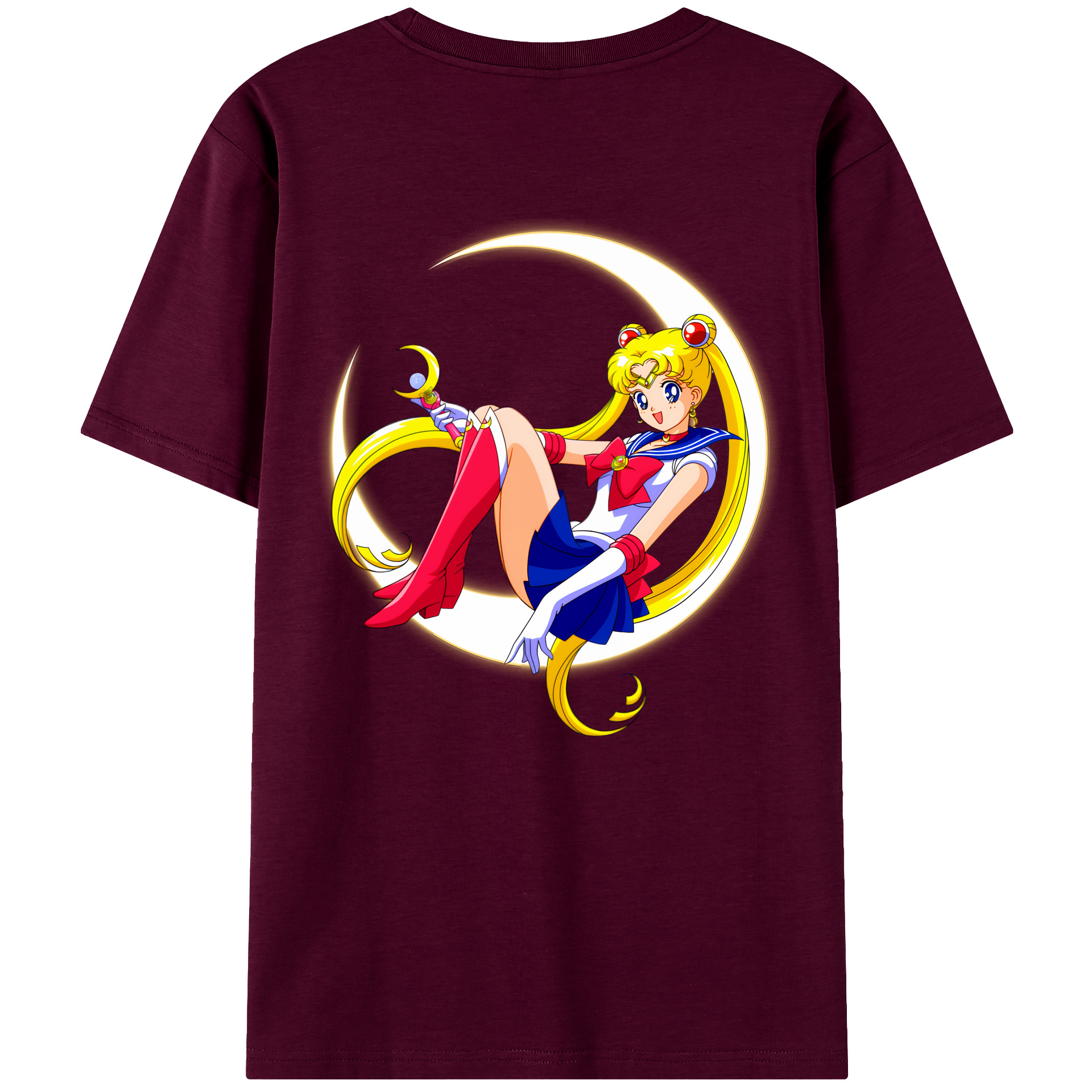 （画像用） 美少女戦士セーラームーン 月野 うさぎ つきの うさぎ Sailor Moon Tsukino Usagi レディース半袖Tシャツ(バックプリント)